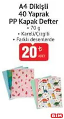 STUDİ A4 DİKİŞLİ 40 YAPRAK PP KAPAK DEFTER 70 G KARELİ/ÇİZGİLİ STUDİ A4 DİKİŞLİ 40 YAPRAK PP KAPAK DEFTER 70 G KARELİ/ÇİZGİLİ